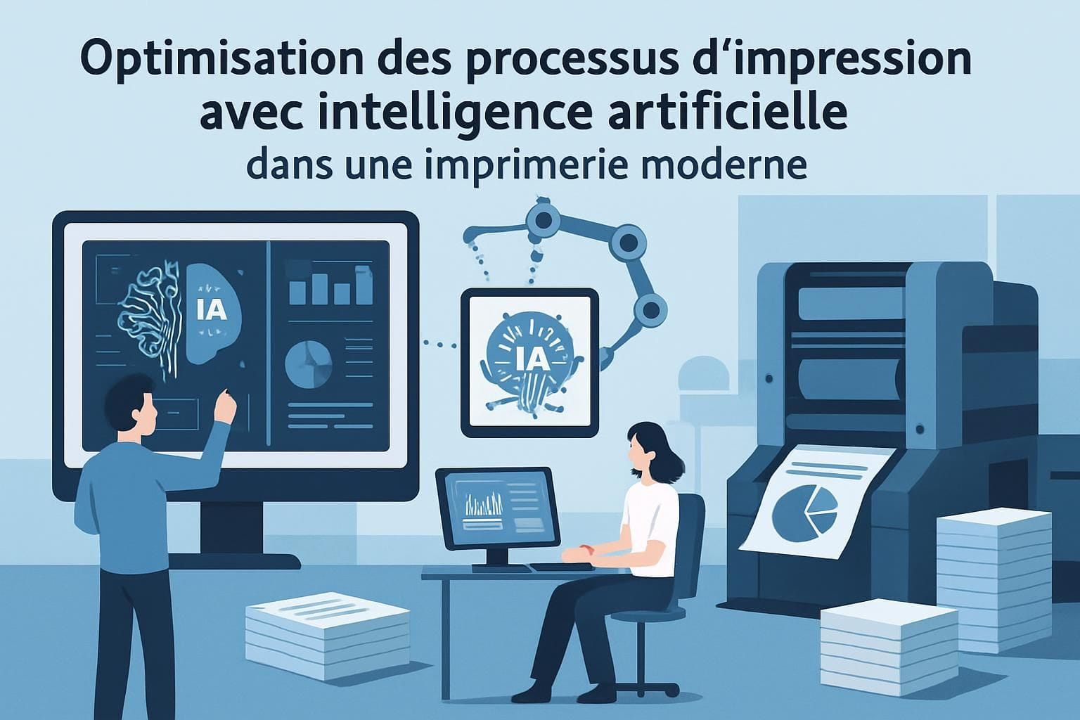 découvrez comment l'intelligence artificielle révolutionne le secteur de l'impression en optimisant les processus, améliorant la qualité et réduisant les coûts pour les imprimeurs.