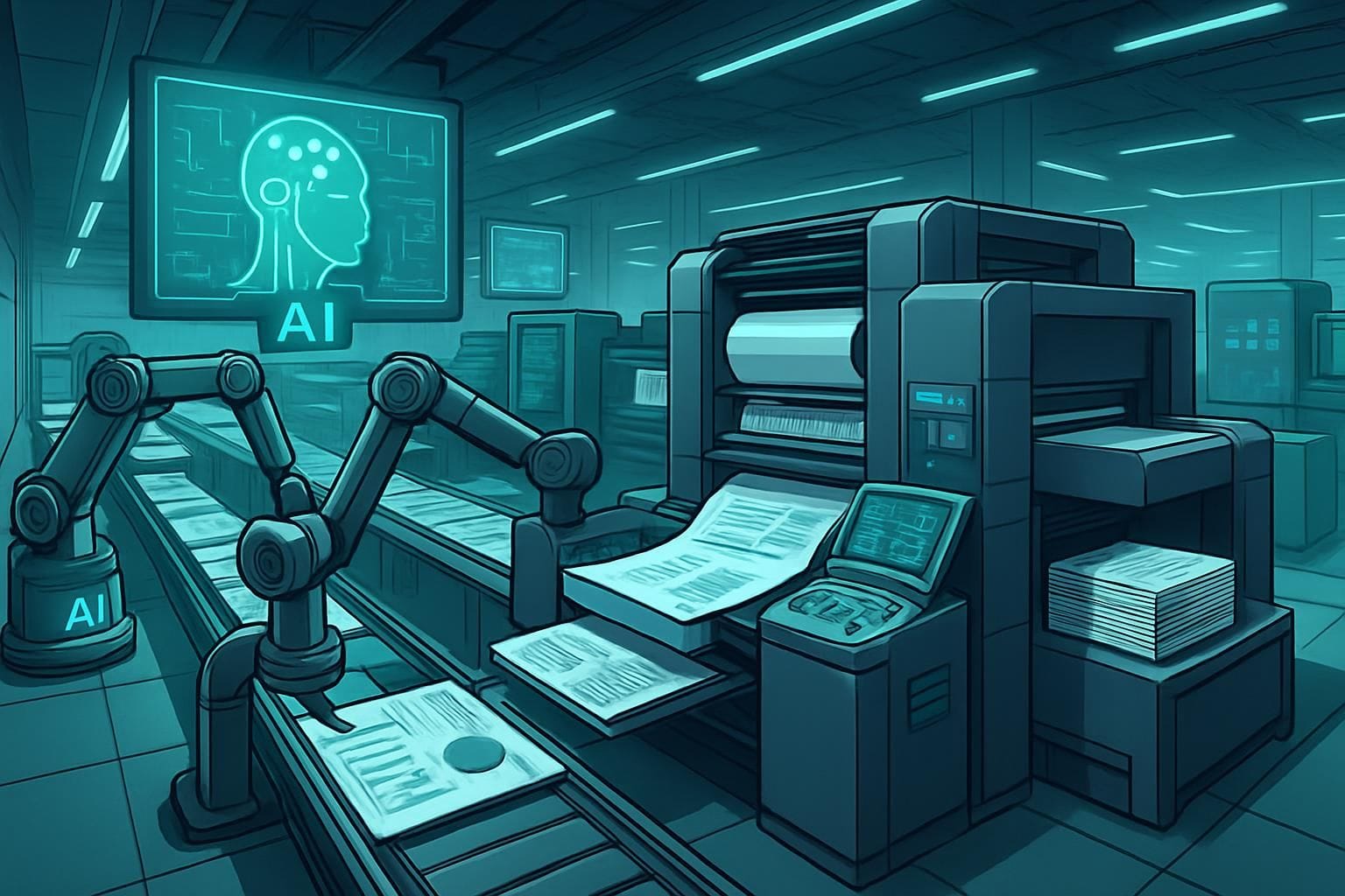 découvrez comment l'intelligence artificielle révolutionne le secteur de l'impression en optimisant les processus, améliorant la qualité et personnalisant les services pour les imprimeurs.